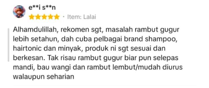 Testimoni pelanggan Nisraa 1