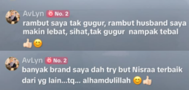 Testimoni pelanggan Nisraa 4